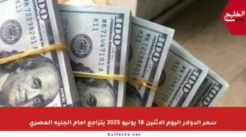 سعر الدولار اليوم الاثنين 18 يونيو 2025 يتراجع أمام الجنيه المصري